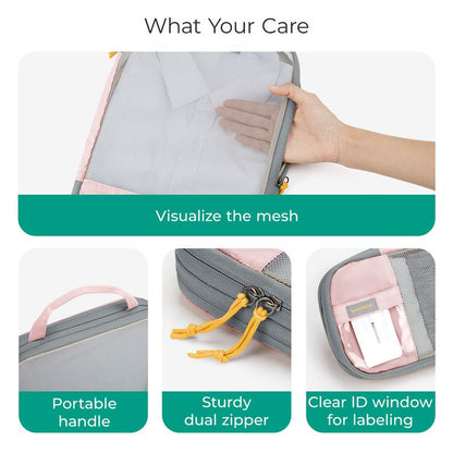 Compression Packing Cubes Set for Travel Luggage