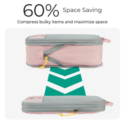 Compression Packing Cubes Set for Travel Luggage